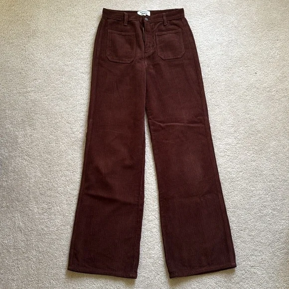 Reformation high rise corduroy pants